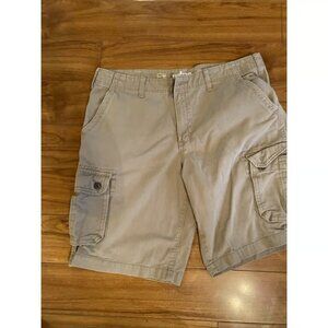 Urban Pipeline Men Brown Khaki Flat Front Cargo Shorts Size 38 3555